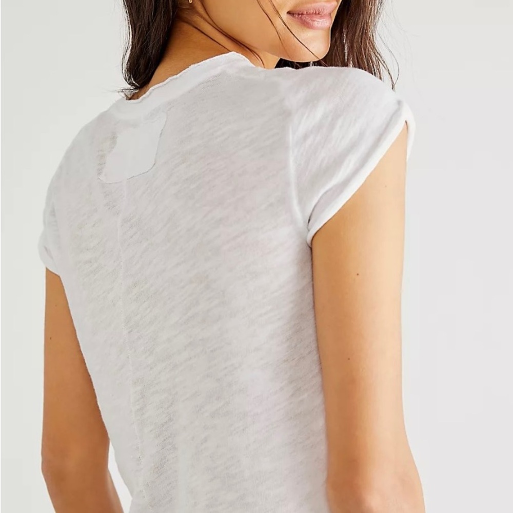 Free People Be My Baby White Tee
